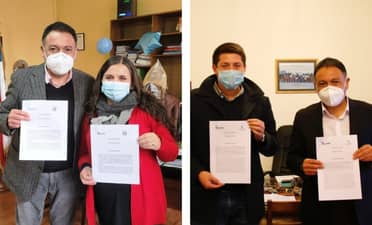 Municipio de Licantén firmó convenio de colaboración con Hualañé y Vichuquén