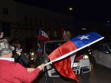 Curicanos celebraron el triunfo del Rechazo