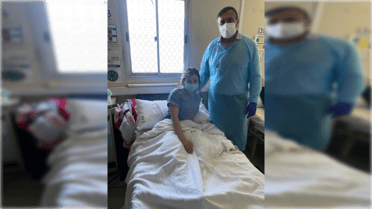 Diputado Pulgar visitó a la primera beneficiada con abdominoplastía