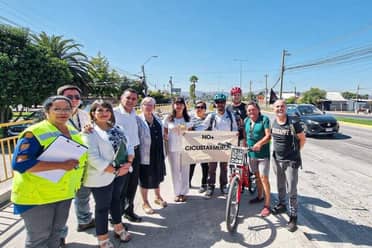 Autoridades y ciclistas supervisan seguridad del eje Alessandri - Freire en Curicó