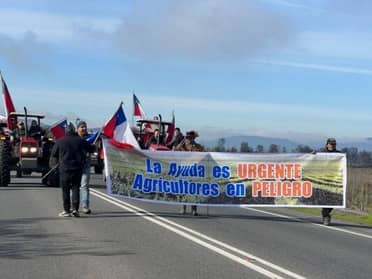 Agricultores del Mataquito confirman protesta en la Ruta 5 Sur