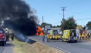 Carabineros logra rehabilitar tránsito tras accidente aéreo en Talca