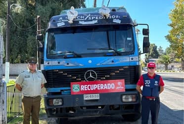 Seguridad Pública de Molina y Carabineros logran recuperación de camión robado