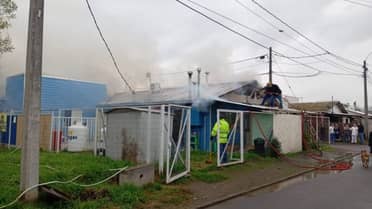 Incendio destruyó parcialmente Sala Cuna Pequeños Corazones de Romeral