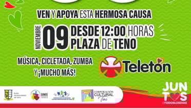 En la Plaza de Teno se realizará gran show por la Teletón este sábado