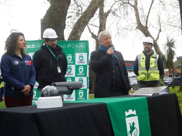 Entregan de terreno para la instalación de pórticos lectores de patentes en Curicó