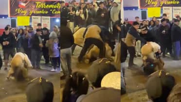 Viralizan video de violenta riña que dejó a mujer apuñalada en ramadas de Curicó