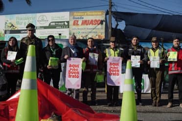 Campaña de seguridad vial en Curicó busca prevenir accidentes en Fiestas Patrias