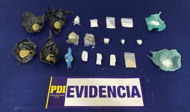 Incautan cocaína y cannabis: Sujeto es detenido al intentar pasar 93 gramos de droga a la cárcel