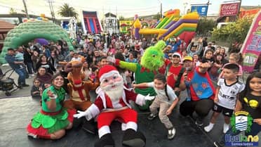 Gran Fiesta Navideña reunió a familias en la Punta de Diamante de Hualañé