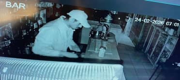 Millonario robo afecta a céntrico restaurante de Licantén: Delincuente destrozó ventanal para sustraer la recaudación