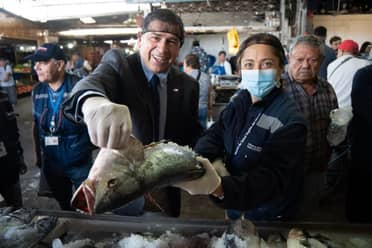 Seremi de Salud fiscalizó venta de pescados y mariscos en Curicó previo a Semana Santa