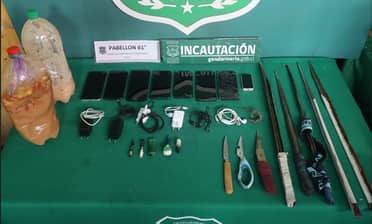 Gendarmería realizó incautación de elementos prohibidos en Cárcel de Talca