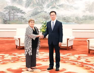 Michelle Bachelet se reúne con vicepresidente de China en su carrera por liderar la ONU