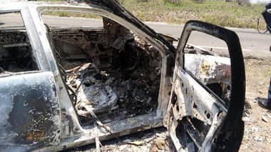 Mujer sufre quemaduras tras incendiar vehículo de ex marido