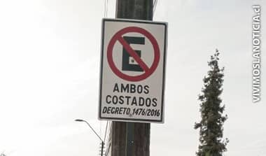 Prohíben estacionar en avenida Diego Portales de Bombero Garrido