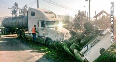 [FOTO] Violenta colisión en ruta a Sagrada Familia