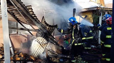 [FOTOS/VIDEO] Mala instalación de estufa habría generado incendio