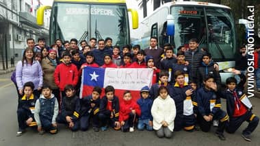 Niños curicanos viajaron a la celebración de la Selección Chilena