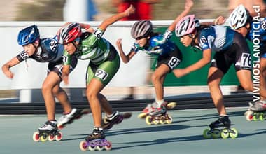 Organizan tercer campeonato escolar de patín carrera