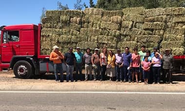  Molina entrega mil fardos a agricultores de la costa afectados por incendio