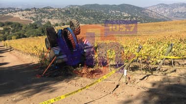 Conductor de máquina cosechadora de uva fallece aplastado