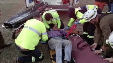 Operativo aéreo permitió salvar la vida a arriero fracturado en la cordillera