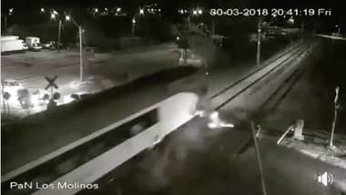Impactante registro de accidente ferroviario en Talca