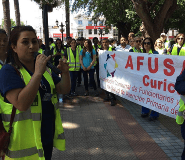 Gremios de la salud municipal de Curicó iniciaron paro indefinido