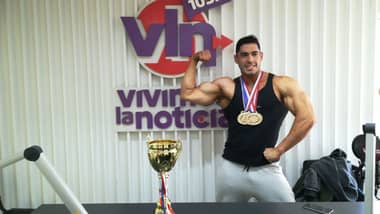 Campeón del Torneo Mercosur de Fisicoculturismo visitó el estudio de VLN Radio