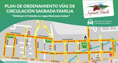 Continúa marcha blanca de plan de ordenamiento vial en Sagrada Familia