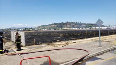 Incendio de pastizales puso en riesgo viviendas en villa La Marquesa de Curicó
