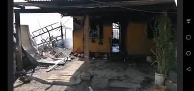 Incendio afectó a tres viviendas de la localidad de Morza en Teno