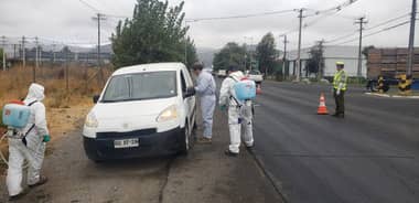 Municipio de Molina implementó barreras sanitarias en accesos a la comuna