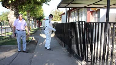 Municipalidad de Rauco inició sanitización en lugares públicos