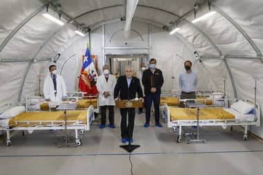 Presidente Piñera anuncia cinco nuevos hospitales modulares para junio y hace nuevo llamado al diálogo