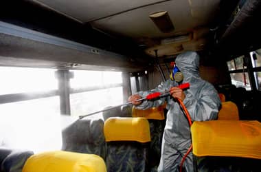 Colectivos y micros de Curicó fueron sanitizados