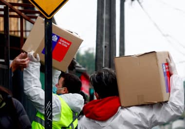 Canastas de alimentos se entregaron en un día