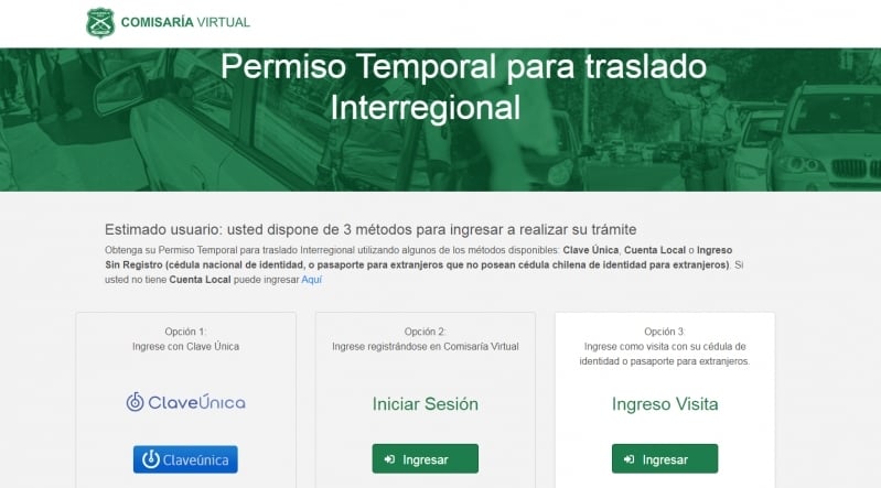Permiso para viajes interregionales no será requerido desde el 30 de noviembre