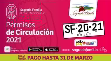 Municipio de Sagrada Familia continúa venta de permisos de circulación presencial y online