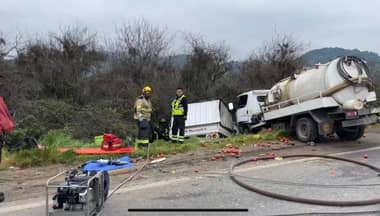 Colisión deja a conductor grave cerca de la cuesta El Peral