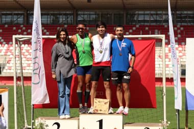 Luciano Arriagada subió a lo más alto del podio en el meeting regional de atletismo “Alejandra Ramos”
