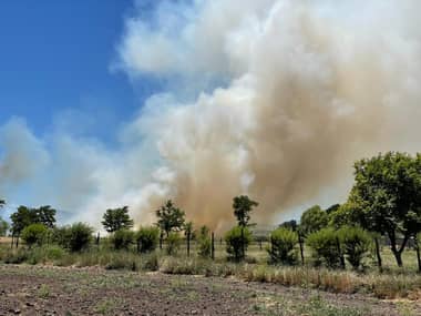 Incendio de pastizales afecta a predio ubicado en cercanías de la Villa Bicentenario
