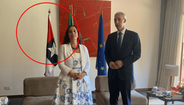 Cancillería chilena coloca bandera nacional al revés en encuentro con ministro de RREE de Portugal