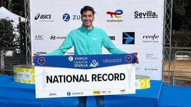 Carlos Díaz hace historia y bate récord chileno de 35 años en el Maratón de Sevilla