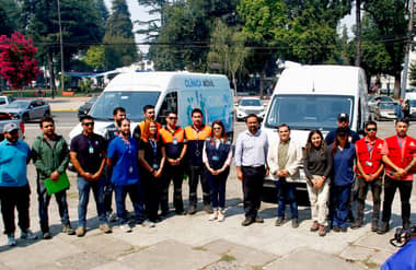 Personal de salud y veterinario de Curicó están en Ñuble ayudando en la emergencia ambiental