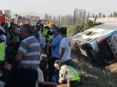 Chofer de bus que protagonizó grave volcamiento en O'Higgins dio positivo en narcotest