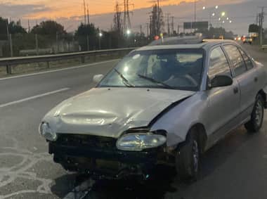 Conductor ebrio sufrió fracturas dentales en accidente de tránsito frente a Curicó