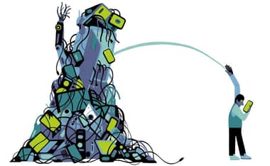 Los residuos no se pueden digitalizar en una nube del ciberespacio