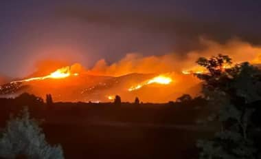 Senapred declara alerta roja para la comuna de Hualañé por incendios forestales